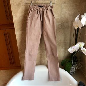 Zinga lamb leather blush colored pants